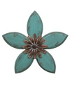 Stratton Home Decor Antique Flower Wall Decor In Teal/red