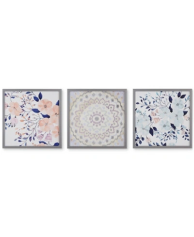 Jla Home Intelligent Design 'summer Bliss' Gel-coated Decorative Boxed Wall Art, Set Of 3 In Multi