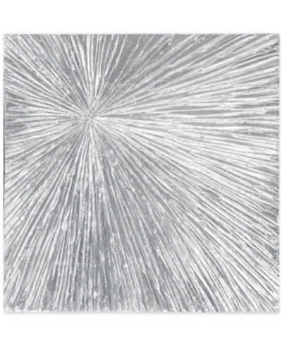 Jla Home Sunburst Silver-tone Resin Dimensional Box Wall Art