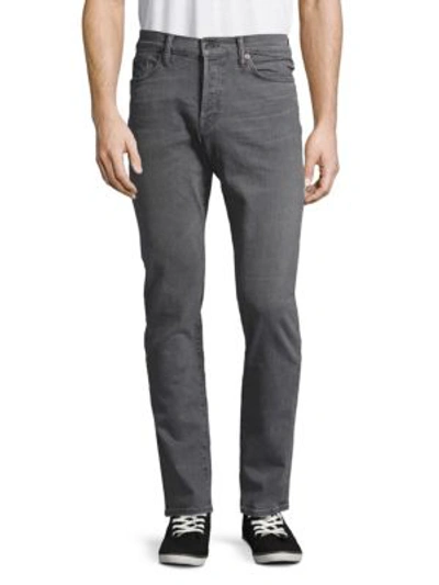 Tom Ford 5-pocket Straight-leg Corduroy Pants In Light Grey