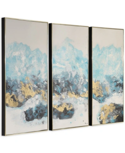 Uttermost Crashing Waves Abstract Art Set Of 3