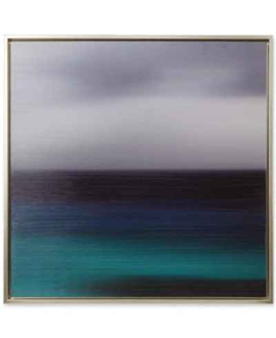 Jla Home Blue Seascape Framed Gel-coated Canvas Print