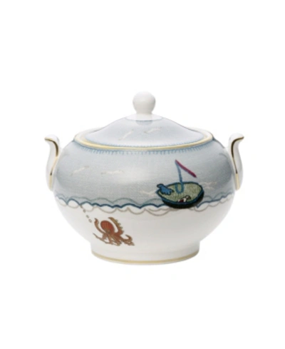 Wedgwood Sailors Farewell Covered Sugar In Multi