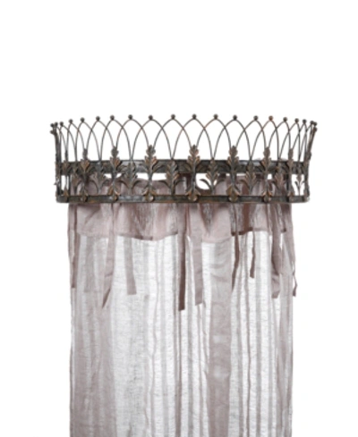 3r Studio Metal Curtain Crown In Rustcopper