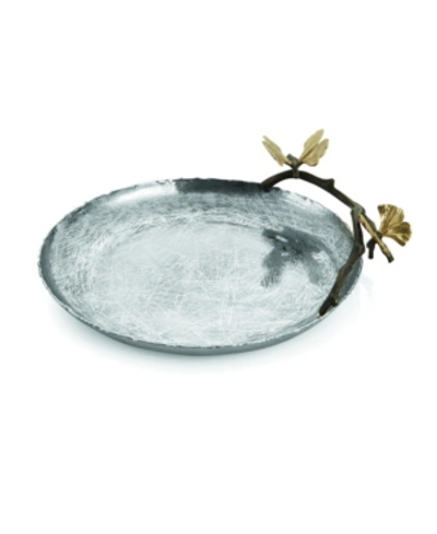 Michael Aram Butterfly Ginkgo Round Platter In Silver