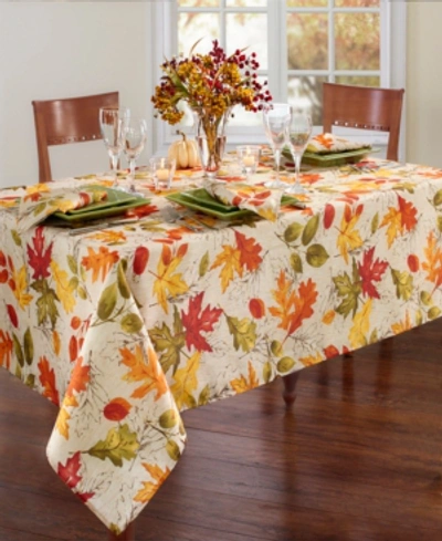 Elrene Autumn Leaves Fall Printed Tablecloth, 60" X 144" In Multi