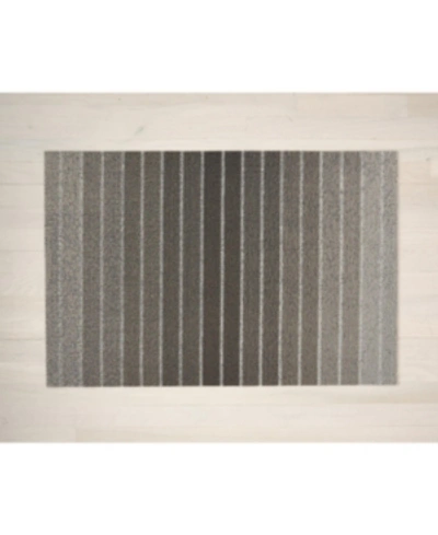Chilewich Block Stripe Shag Doormat - 18" X 28" In Taupe
