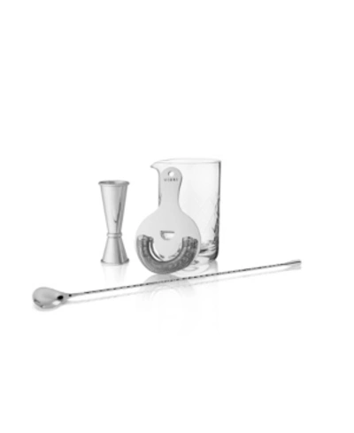Viski Barware Tool Set, 4 Piece In Silver