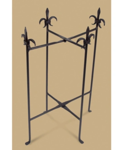 St. Croix Kindwer Fleur De Lis Iron Stand For Oval Tubs In Black