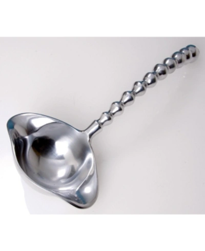 St. Croix Kindwer 14" Solid Aluminum Beaded Ladle In Silver