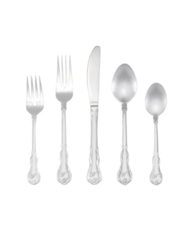 Riverridge Home Riverridge Bouquet 46 Piece Monogrammed Flatware Set In Silver