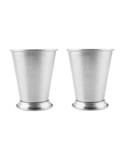 Thirstystone By Cambridge Stainless Steel Silver Mint Julep Cups, Set Of 2