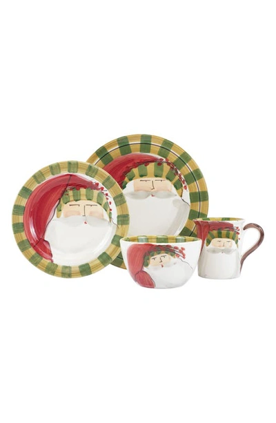 Vietri Old St. Nick Striped Hat 4 Piece Place Setting In Multi