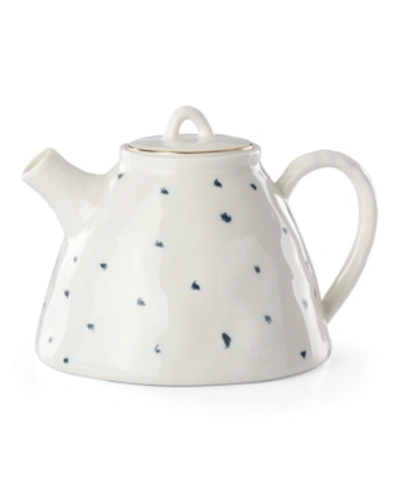 Lenox Blue Bay Teapot In White