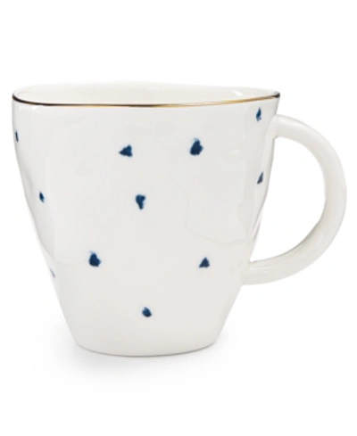 Lenox Blue Bay Dessert Mug Dot In White And Blue