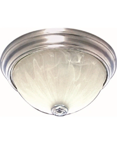 Volume Lighting Marti 3-light Flush Mount Ceiling Fixture In Silver