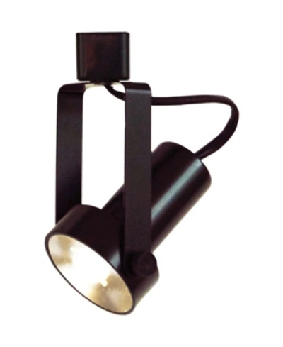 Volume Lighting 1-light Integrated Led Mini Adjustable Step Cylinder Track Head In Black