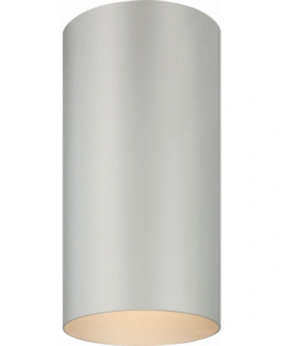 Volume Lighting 1-light Flush Mount Cylinder Ceiling Fixture In Gray