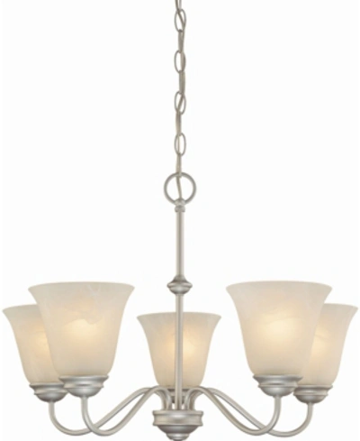 Volume Lighting Hammond 5-light Hanging Chandelier In Platinum