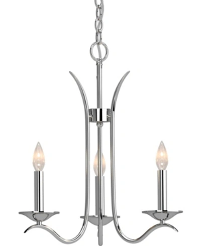 Volume Lighting Alesia 3-light Hanging Chandelier In Silver