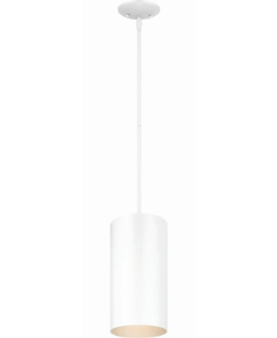 Volume Lighting 1-light Cylinder Mini Pendant In White