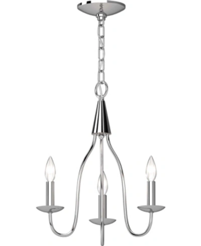 Volume Lighting Windsor 3-light Hanging Chandelier In Chrome