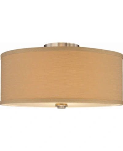 Volume Lighting Calare 2-light Flush Mount Ceiling Fixture In Silver