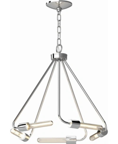 Volume Lighting Augusta 5-light Mini Hanging Chandelier In Silver
