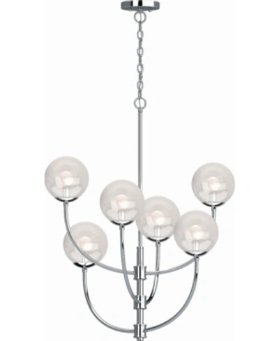 Volume Lighting Lawrence 6-light Hanging Chandelier In Chrome