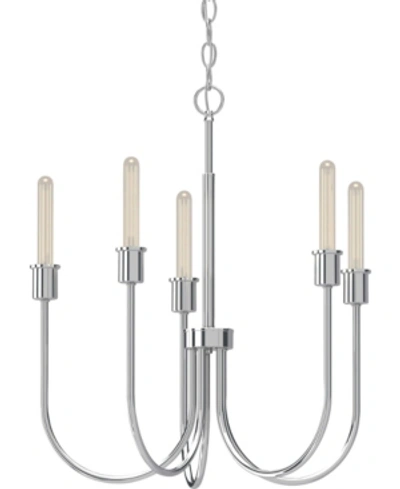 Volume Lighting Concord 5-light Hanging Chandelier In Silver