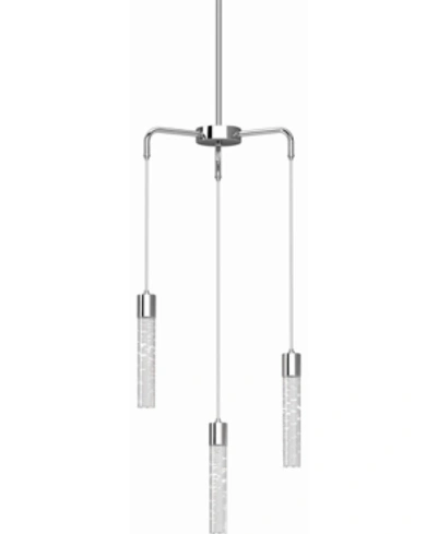 Volume Lighting Tristen Led 3-light Chandelier In Chrome