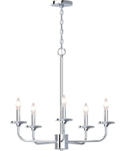 Volume Lighting Aria 5-light Hanging Chandelier In Silver