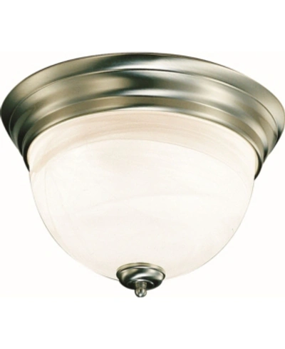 Volume Lighting Troy 3-light Flush Mount Ceiling Fixture In Silver