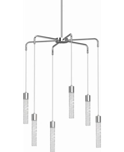 Volume Lighting Tristen Led 6-light Chandelier In Chrome