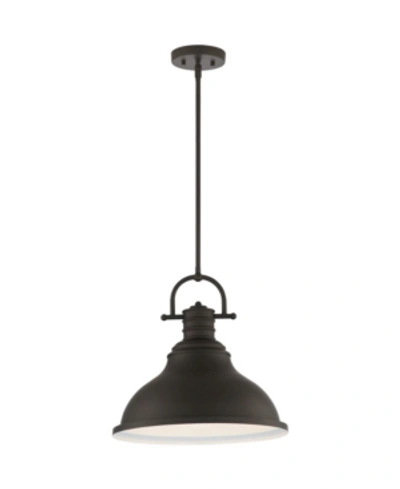 Volume Lighting 1-light Integrated Led Downrod Pendant In Bronze