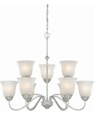 Volume Lighting Hammond 9-light Hanging Chandelier In Platinum