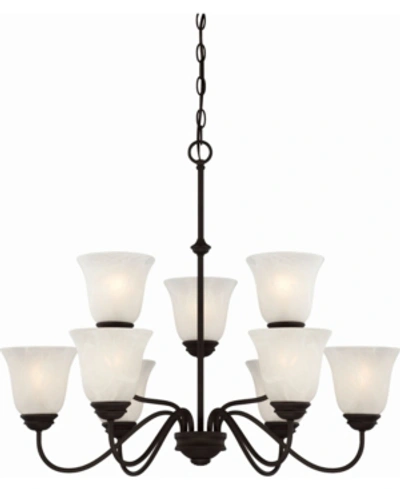 Volume Lighting Hammond 9-light Hanging Chandelier In Bronze