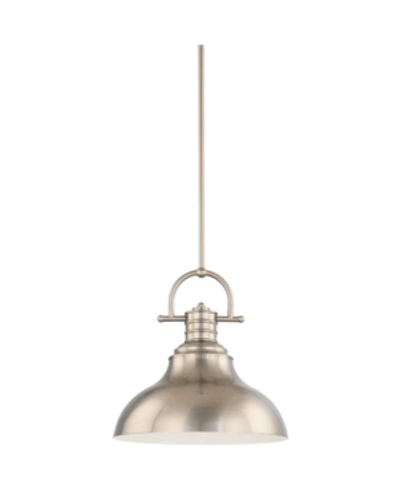 Volume Lighting 1-light Integrated Led Downrod Pendant In Silver