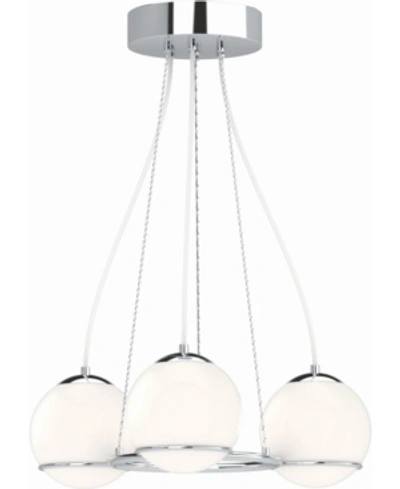 Volume Lighting Preston Led 3-light Mini Hanging Chandelier In Chrome