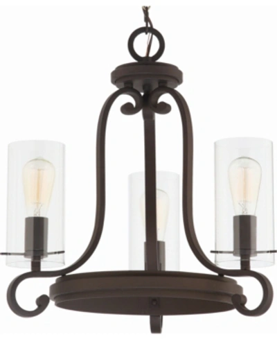 Volume Lighting Regina 3-light Mini Hanging Chandelier In Bronze