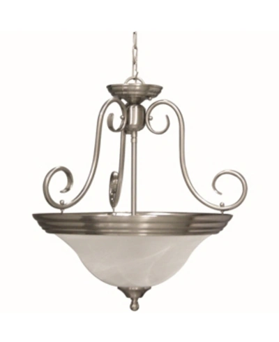 Volume Lighting Troy 3-light Convertible Hanging Pendant In Silver
