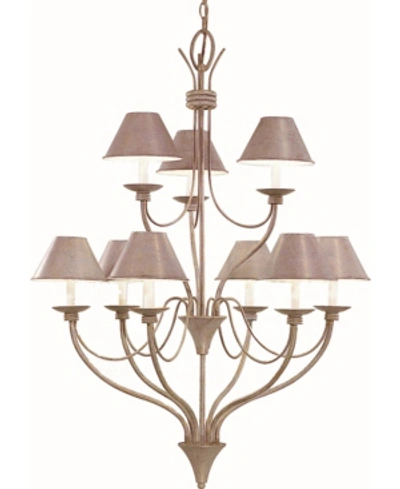 Volume Lighting Cirebon 9-light Hanging Chandelier In Khaki