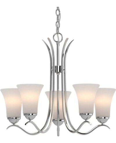 Volume Lighting Alesia 5-light Hanging Chandelier In Silver