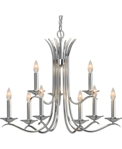 Volume Lighting Alesia 9-light Hanging Chandelier In Silver