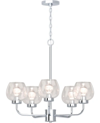 Volume Lighting Aria 5-light Hanging Chandelier In Silver