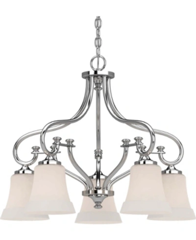 Volume Lighting Tes 5-light Hanging Chandelier In Chrome