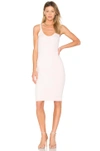 Atm Anthony Thomas Melillo Modal Rib Scooped V Dress In Pink