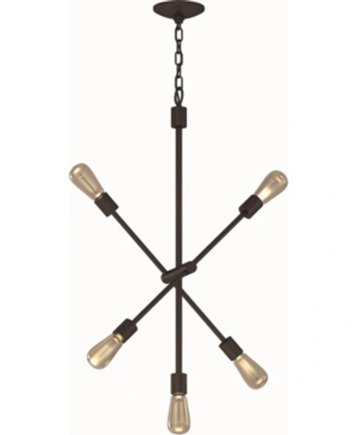 Volume Lighting Lis 5-light Hanging Chandelier In Bronze