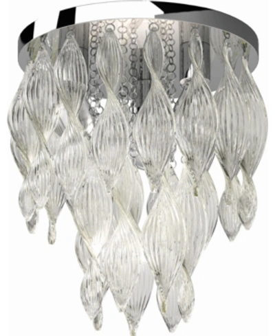 Volume Lighting Genevieve 3-light Flush Mount Ceiling Fixture In Chrome