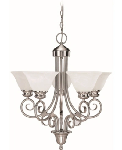 Volume Lighting Troy 5-light Hanging Chandelier In Silver